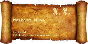 Mathisz Nina névjegykártya